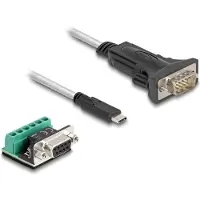 DeLOCK Adapter USB 2.0 Type-C to 1 x Serial RS-422/485 male with 6 pin terminal block 5 V 2 m