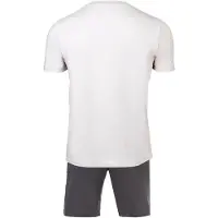 JOOP! Pyjama kort grijs / wit