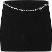 Philipp Plein Gebreide Korte Rok Signature