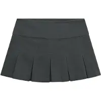 Superdry Bench Logo Geplooide Twill Minirok Dark Grey Grootte: S