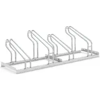 WSM Fietsenrek , 1-zijdig, voor banden tot B 55 mm, B 1400 x D 1850 x H 500 mm, staal thermisch verzinkt, 4 parkeerplekken, ongemonteerd