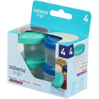 Sistema Klipit To Go saladedressing bewaarbakjes - 4 stuks