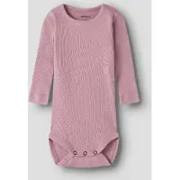 Name it BABY romper met textuur - lila Paars Jongens/Meisjes Stretchkatoen Ronde hals - maat 50