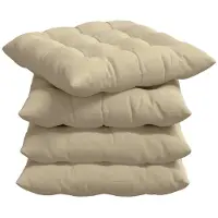 vidaXL Zitkussens 4 st Microvezel Crèmekleurig 40 x 40 x 6 cm