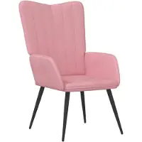 vidaXL Relaxstoel fluweel roze