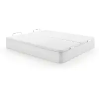 Vente-unique Set 180 x 200 cm witte opbergbox + hybride matras met 7-zone pocketvering en memory foam gel dikte 28 cm - CIREVA van YSMÉE