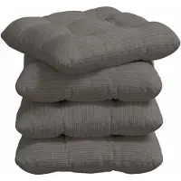vidaXL Zitkussens 4 st Corduroy stof Lichtgrijs 40 x 40 cm