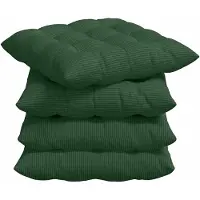 vidaXL - Zitkussens - 4 - st - Corduroy - stof - Donkergroen - 40 - x - 40 - x - 6 - cm
