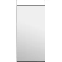 vidaXL Deurspiegel 50x100 cm glas en aluminium zwart