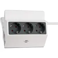 Brennenstuhl Klembare stekkerdoos 3-voudig 3m H05VV-F 3G1,5 wit/antraciet