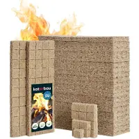 KOTARBAU 1200 Stuks Aanmaakblokjes voor Open Haard - Houtwol - 25x8x13 cm - Aanmaakwokkels - Aanmaakblokjes voor Houtkachel - BBQ Open Haard