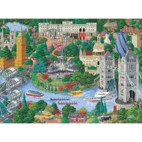 Wooden.City London Bezienswaardigheden XL - Houten Vormpuzzel - 52x37,5 cm - 1010 stukjes