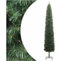 vidaXL Kunstkerstboom smal met standaard 270 cm PVC