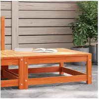 vidaXL Tuinvoetenbank 70x70x30 cm massief grenenhout wasbruin