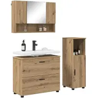 vidaXL Badkamermeubel Set 3 st Artisan Eiken 76,5 x 35 x 64 cm