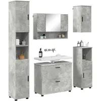 vidaXL Badkamermeubel Set 5 st Beton Grijs 35 x 30 x 192 cm