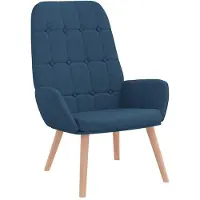 vidaXL Relaxstoel stof blauw