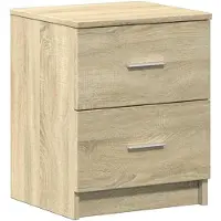 vidaXL Nachtkastje met 2 lades 40x36x50 cm sonoma eikenkleurig