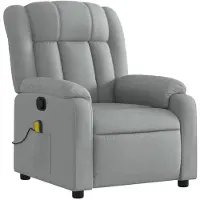 vidaXL Massagestoel met lichtgrijze stof