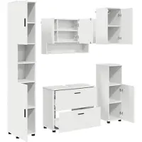 vidaXL Badkamermeubel Set 5 st Wit 35 x 30 x 192 cm