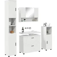 vidaXL Badkamermeubel Set 4 st Wit 35 x 30 x 192 cm
