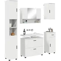 vidaXL Badkamermeubel Set 5 st Wit 35 x 30 x 192 cm