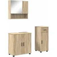 vidaXL Badkamermeubel Set 3 st Sonoma Eik 61 x 35 x 64 cm