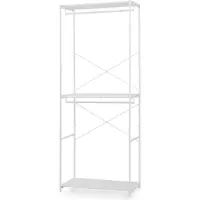 En.casa Open kledingkast Verdfjorg met 2 kledingroedes 200x80x40 cm wit []