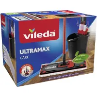 Ultramax Care Complete set - Vloerwisser mop met steel - Voor gevoelige vloeren - 100% gerecyclede microvezel