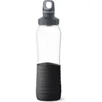 EMSA Drink2Go drinkfles - glas - 0.7 L - zwart