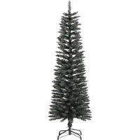 vidaXL Kunstkerstboom met standaard smal 150 cm PVC groen