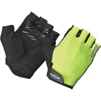 Gripgrab - RIDE Padded Korte Vinger Zomer Fietshandschoenen met Padding - Unisex - Geel Hi-Vis