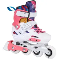 Playlife POWERSLIDE kinder skates, felle roze kleur, verstelbaar, maat: 30-33