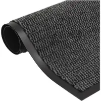 vidaXL Droogloopmat rechthoekig getuft 60x90 cm antraciet