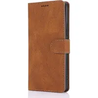 Mobigear Telefoonhoesje geschikt voor Xiaomi 14T Hoesje | Wallet Bookcase Portemonnee | Pasjeshouder voor 3 Pasjes | Telefoonhoesje voor Pinpas / OV Kaart / Rijbewijs - Bruin