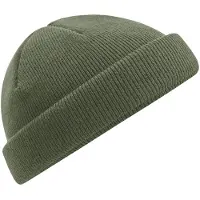 Beechfield Fisherman Mini Gerecycleerde Beanie (Olijfgroen)