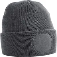 Beechfield Unisex patch beanie voor volwassenen