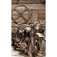 Blokker Dimex Vintage Garage Vlies Fotobehang 150x250cm 2-banen