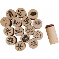 Packlinq Deco Art Stempels, Kerst, H: 26 mm, d 20 mm, 15 stuk/ 1 doos
