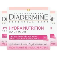 Diadermine Essential Care Hydra Nutrition Dagcreme 3x 50ml - Voordeelverpakking
