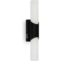 Briloner Kalk - LED Spiegellamp - spiegelverlichting badkamer - met geïntegreerde schakelaar - neutral wit licht 4.000K - 6.5W - 700 Lm - zwart - 32cm