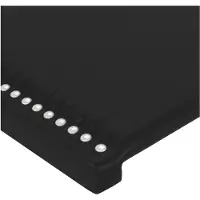 vidaXL Hoofdborden 200x5x78/88 cm kunstleer zwart