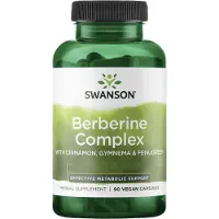 Swanson Health Berberine Complex met Kaneel, Gymnema & Fenegriek | 90 Capsules | Berberine HCl, ceylonkaneel, gymnema en fenegriekzaad extracten (90 Capsules)
