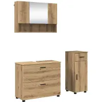 vidaXL Badkamermeubel Set 3 st Artisan Eiken 76,5 x 35 x 64 cm