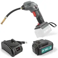 Powerplus POWEBACS3 Luchtpomp - 18 V - Geborsteld - - incl. batterij 18V 3.0Ah en lader - 3 acc.