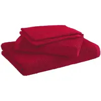MOODIT Badtextielset Troy Deep Red (Set van 4)