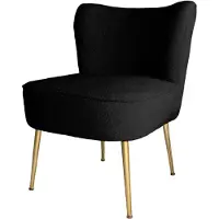 Lizzely Garden & Living Fauteuil zitbank 1 persoons Teddy zwart stoel