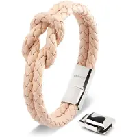 SERASAR Originele Lederen Armband Meisjes [Knot] - Roze 16cm - Geweldig-Idee