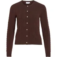 Vila Gebreid vest 'VIKerry' bruin
