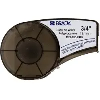 Brady M21-750-7425 tape polypropyleen zwart op wit 19,1 mm x 6,40 m (origineel)